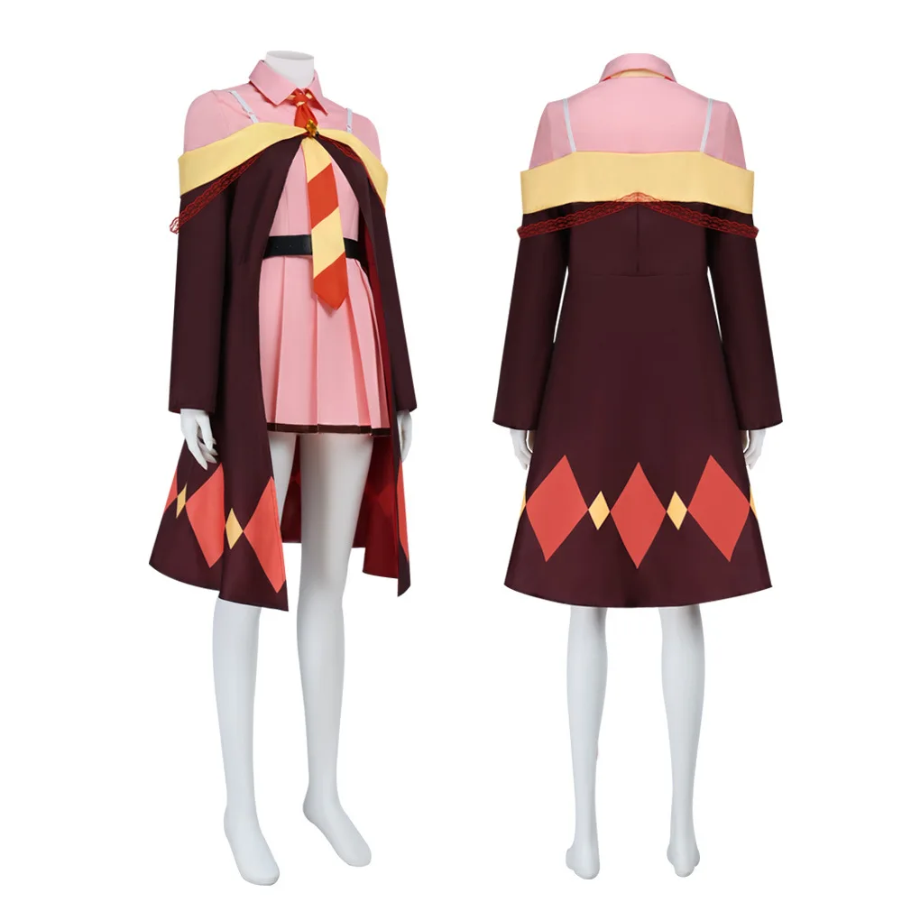 Anime God's Blessing on this Megumin Cosplay Costume Women Sorceress Dress Outfits Megumin Cos Wig Dress Halloween Cos Costumes