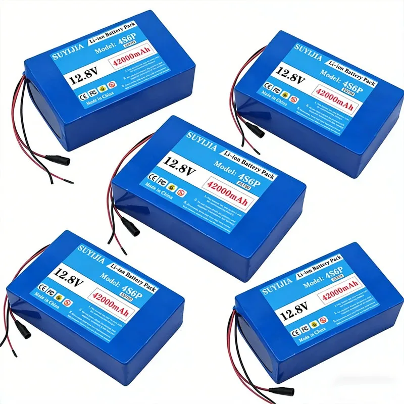 2026 12.8V 42000Ah LifePo4 battery pack 32700 4S6P 42AH built-in 40A balanced BMS backup battery 12V power supply
