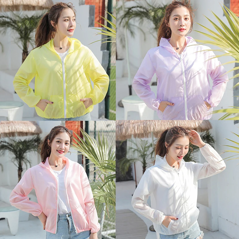 Jacket Women Summer Sun Protection Coat Anti-UV Quick Dry Sports Windbreaker Cycling Run Sunscreen Shirt