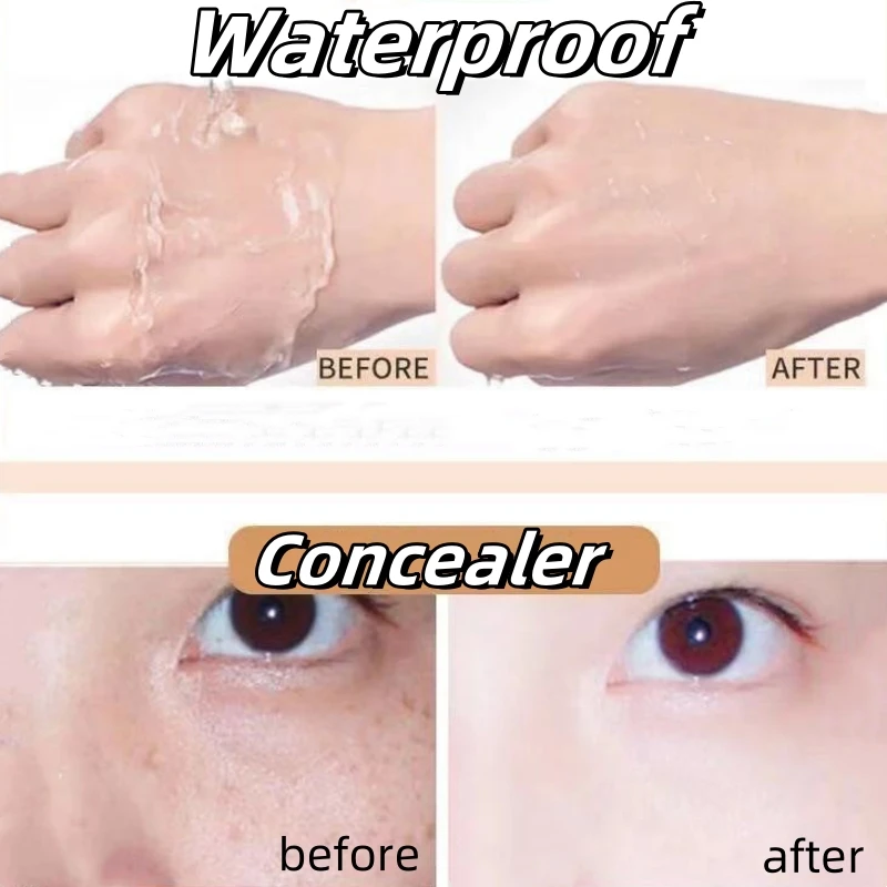 Corrector de cobertura impermeable para tatuajes, Corrector de base de maquillaje para contornear cicatrices, antiojeras, pecas, alta calidad