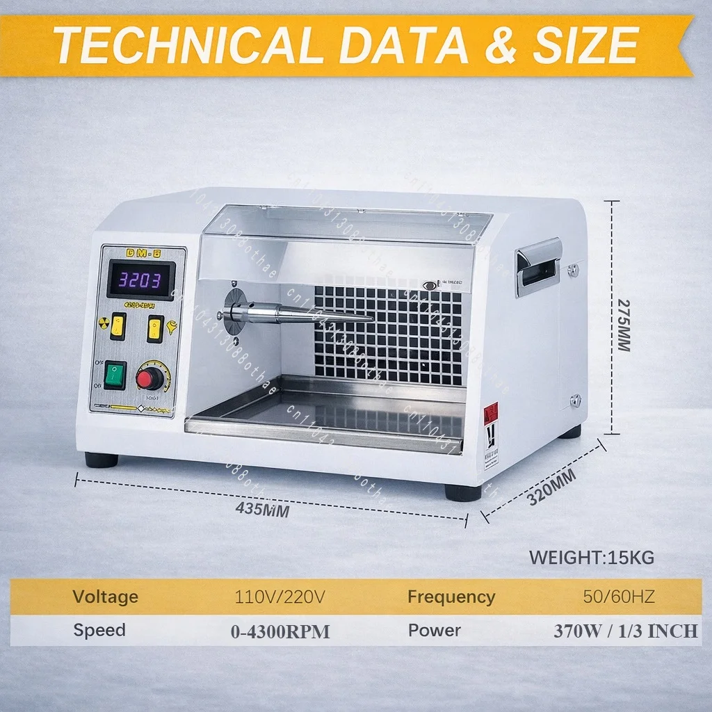 DM-8 Desktop Grinding Adjustable Speed Variable Frequency Vacuum Cleaning Cloth Wheel Jewelry Cloth Wheel Polishing Machine