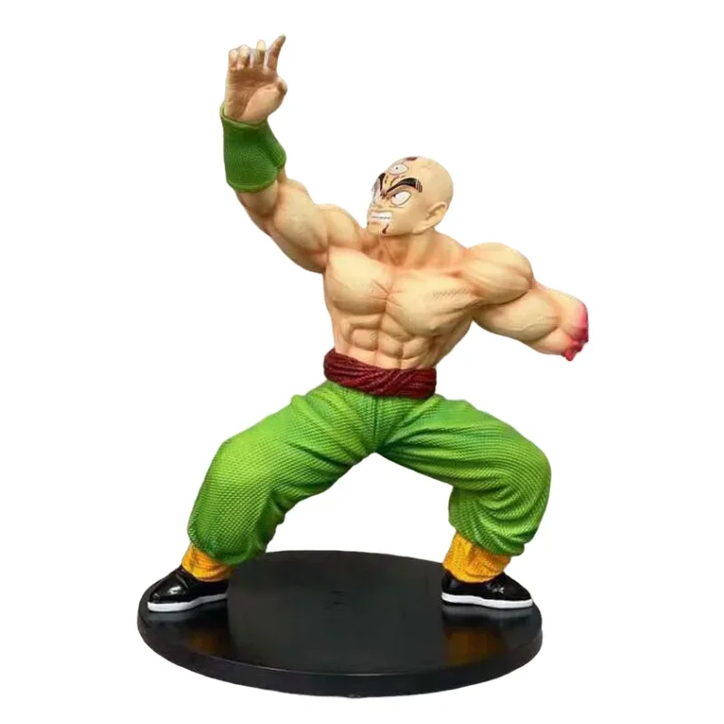 24CM Anime Dragon Ball Z Figures Battle Tien Shinhan Figurine PVC Statue Model Doll Collectible Room Decoration Gifts