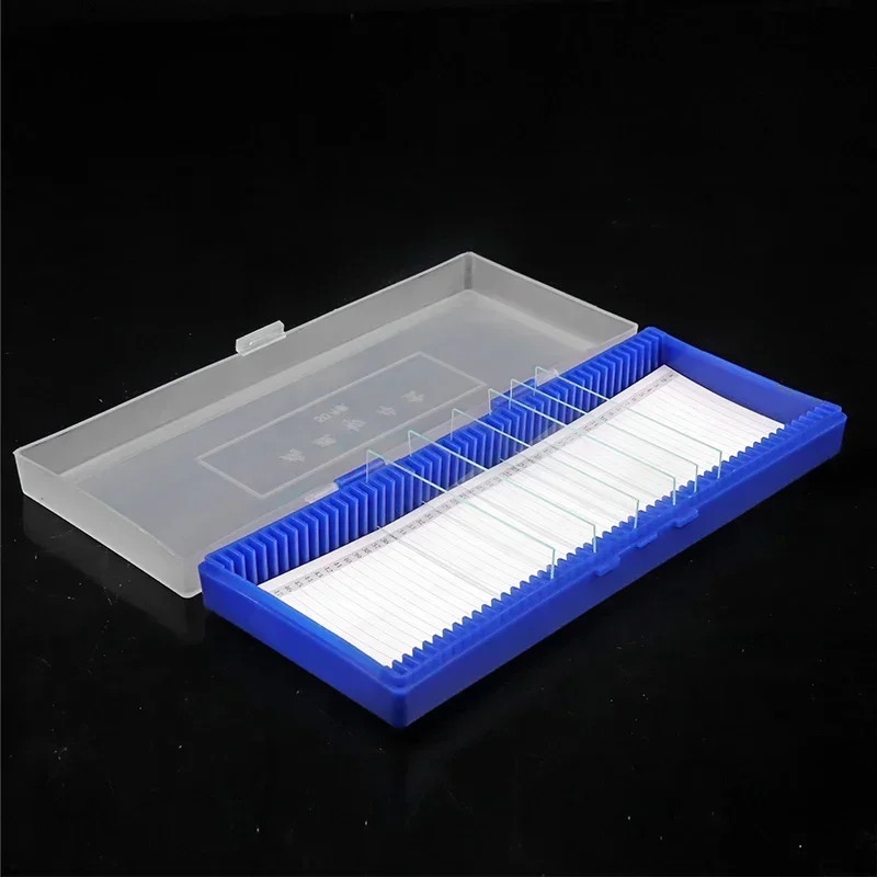 Microscope Slide Box Biological Pathology Slides Bio Slice Slots Storage Box Rectangular Microscope Glass Specimen Holder - view 3