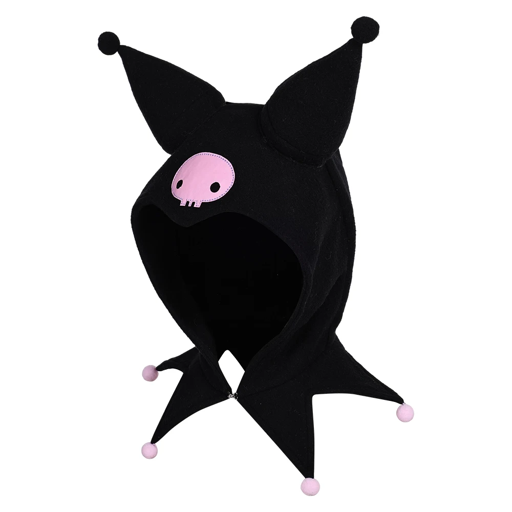 어린이 어린이 Kur 코스프레 검은 모자 모자 복장 만화 애니메이션 롤 플레잉 머리 장식 복장 할로윈 카니발 의상 액세서리