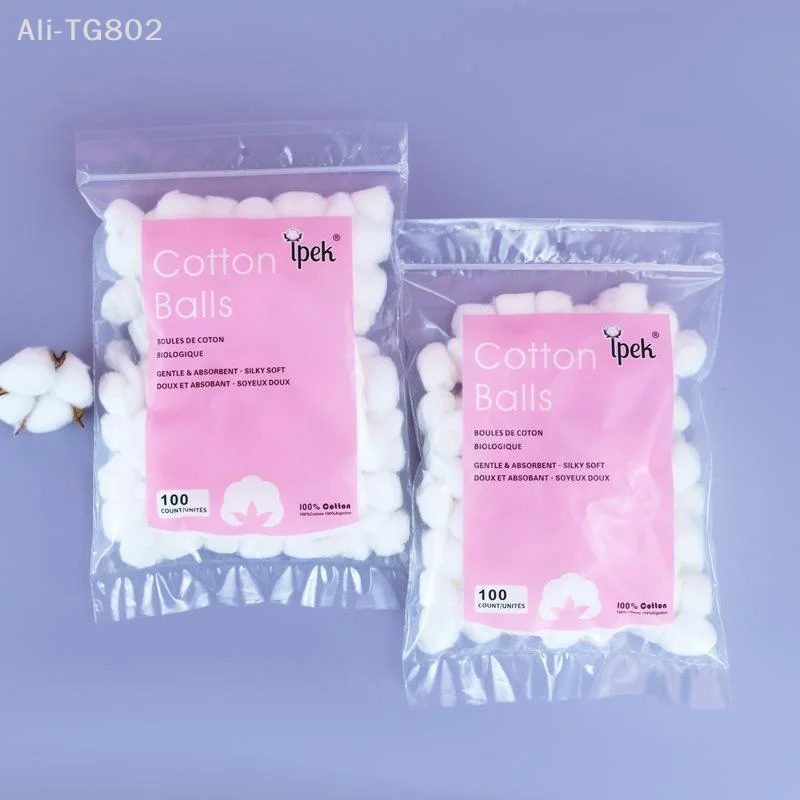 Neosfg 50/100/200pcs Cotton Ball Nail Polish Remover Cleaning Tool Makeup Cotton Nail Art Alcohol Disinfection Assossories