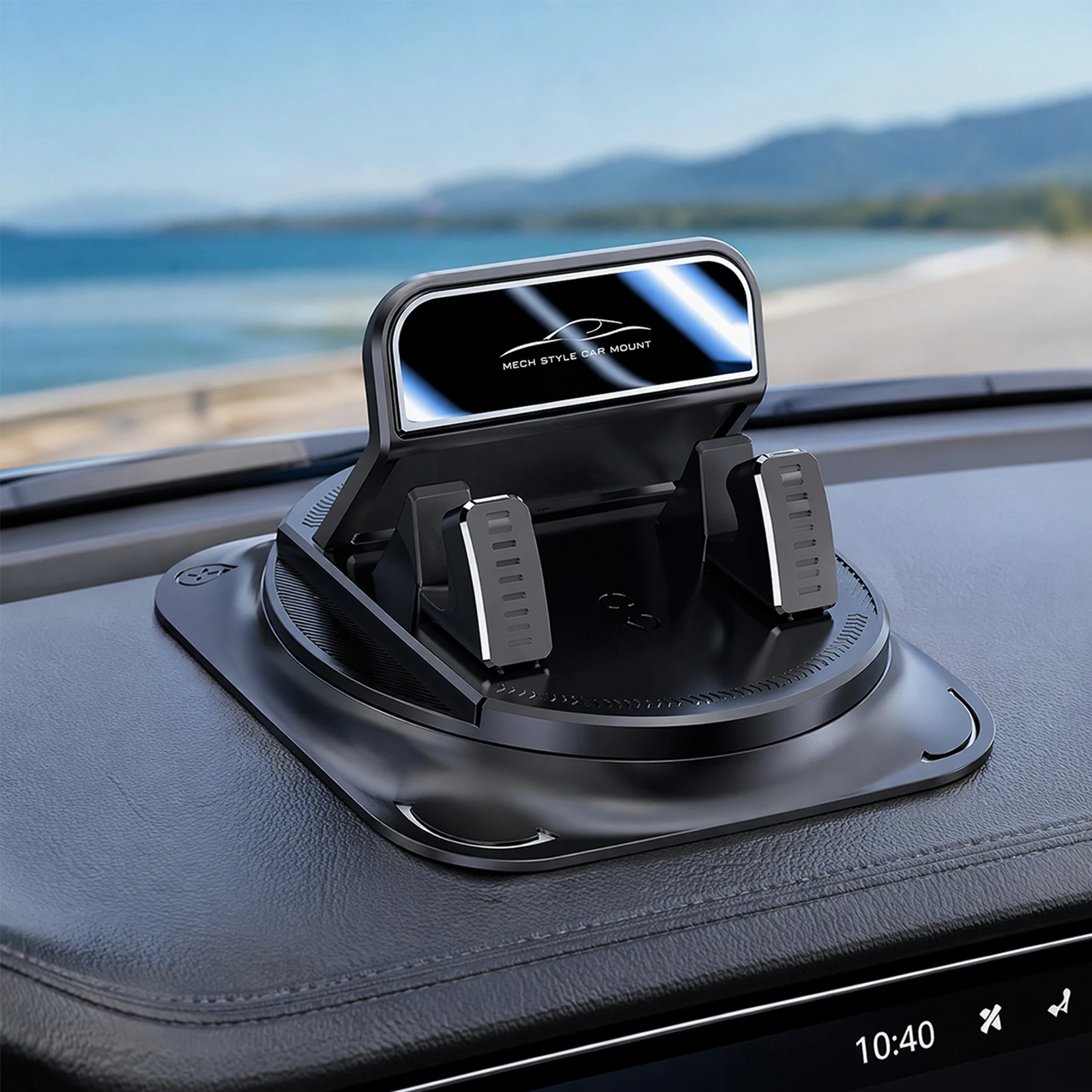 Support de téléphone rotatif à 360 degrés pour voiture, support de navigation pour console centrale et tableau de bord
