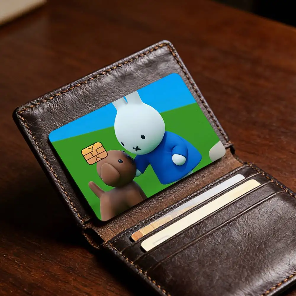 Cartoon-Hasenmotiv, süßes M-Miffy N-Nijntje-Design, exquisite Kartensticker für Debit-, Kredit- und Bankkarten, Schutzhülle, Geschenk für Schüler. – Detail 7