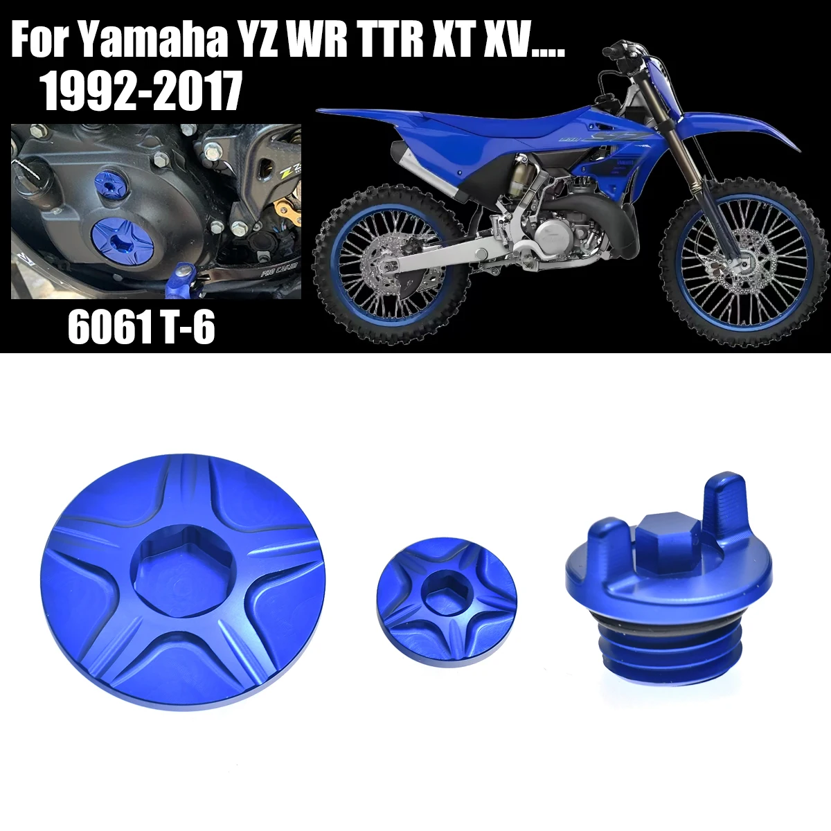 For Yamaha WR250X WR250R WR426F WR250F WR400F YZ250F YZ450F YZ426F YZ400F TTR 50 XV XT Serow VIRAGO 250 Engine Timing Plug Cover