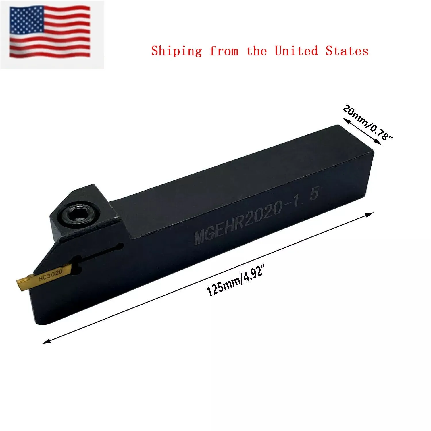 MGEHR2020-1.5 Grooving Cutter Holder + 10pcs MGMN150-G carbide Grooving Inserts