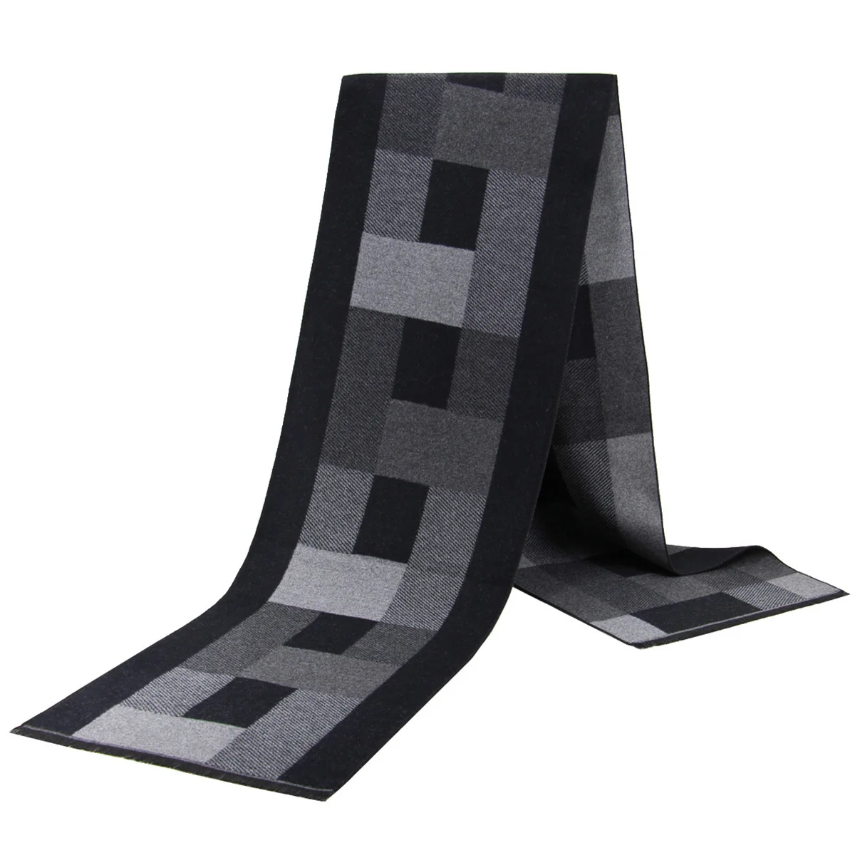 Bufanda-Écharpe en cachemire double face pour homme, châle rétro, chaud, haute qualité, marque de créateur, InjCashmere, affaires, automne, hiver,