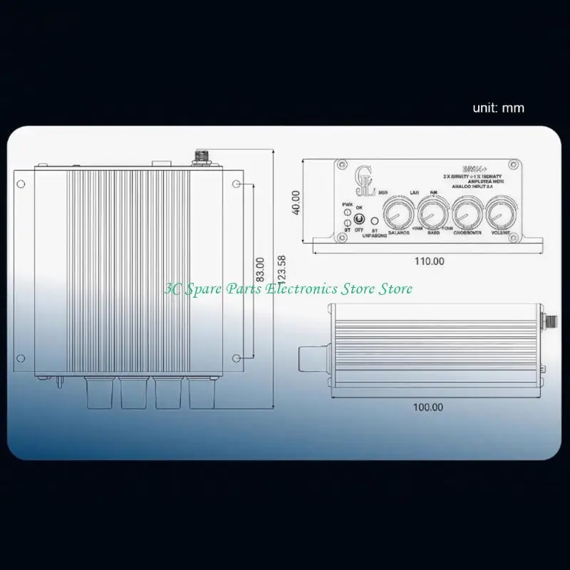 SZ Energy Saving HiFi Amplifier Bluetooth-compatible 5.3 Enhances Auditory