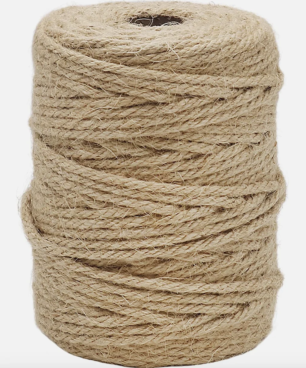 4mm 50/100M Natural Burlap Hessian Jute Twine Cord Hemp Rope String Gift Packing Strings Christmas Event & Party Supplies