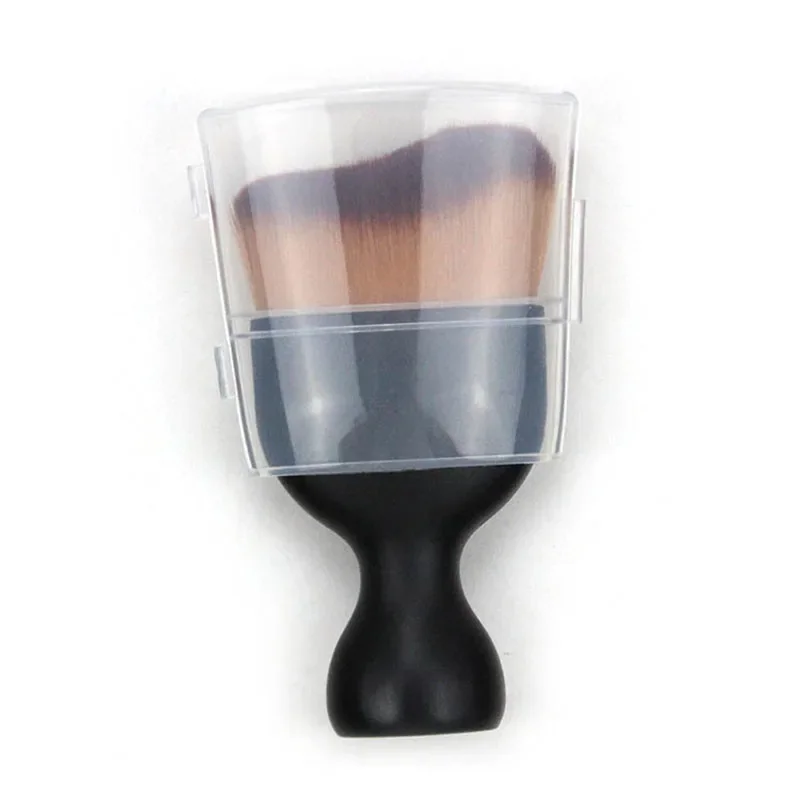 Brocha de maquillaje colorete en crema, base de contorno, brocha para polvos sueltos, brochas de maquillaje Kabuki multifuncionales con tapa