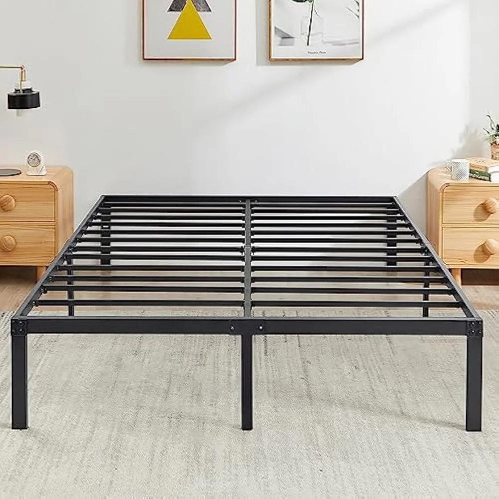 Metal Platform Bed Frame,Heavy Duty Steel Slat/Easy Assembly Mattress Foundation/No Box Spring Needed