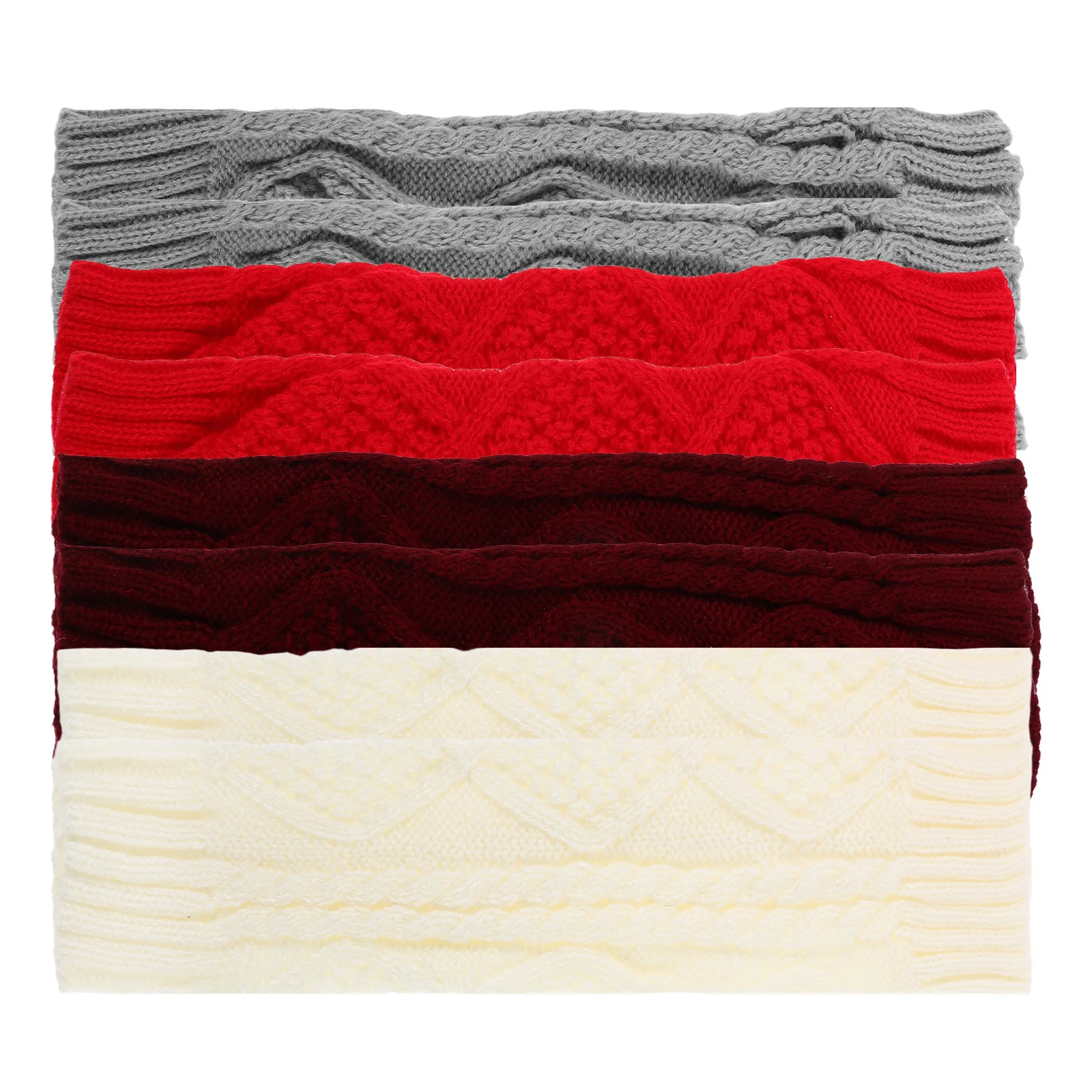 8 قطعة محبوك أصابع الشتاء أكمام أذرع تبريد الإبهام ثقب قفازات الكوع طول تدفئة المعصم لينة الحرارية الدافئة مدفئات للذراع