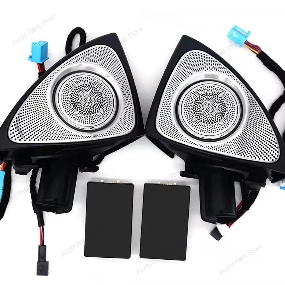 64 farben 3D Rotierenden Hochtöner Für Mercedes Benz C GLC E S-klasse W205 W213 W222 X253 W177 RGB LED Leuchtende Auto Lautsprecher Horn Refit