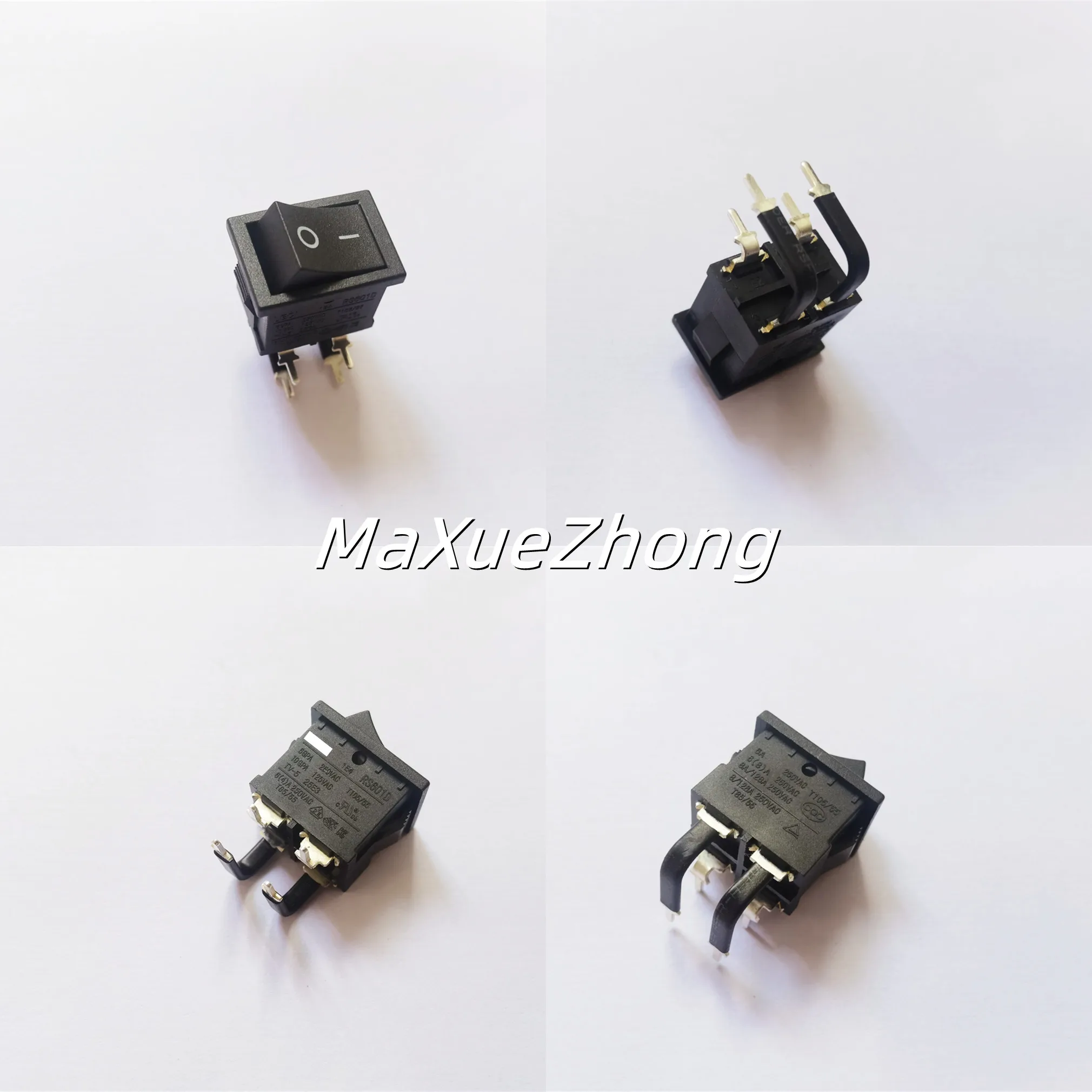 Original new 100% RS601DB-2010013BB rocker switch RS601D 6A/8A 250VAC copper foot 4pin slant pin