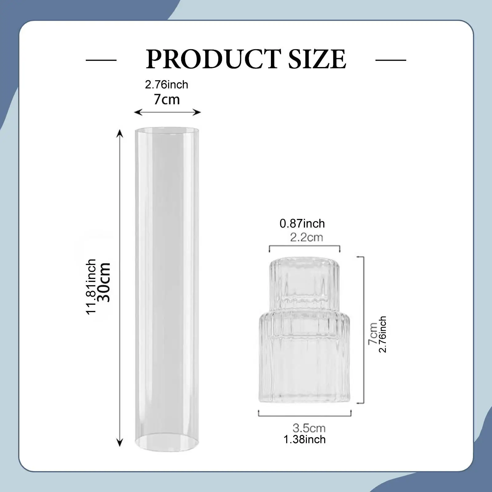 2Pcs Tall Candle Holders Candlestick Holders Versatile Column Vases for Event Anniversary Drawing Room Festivals Farmhouse