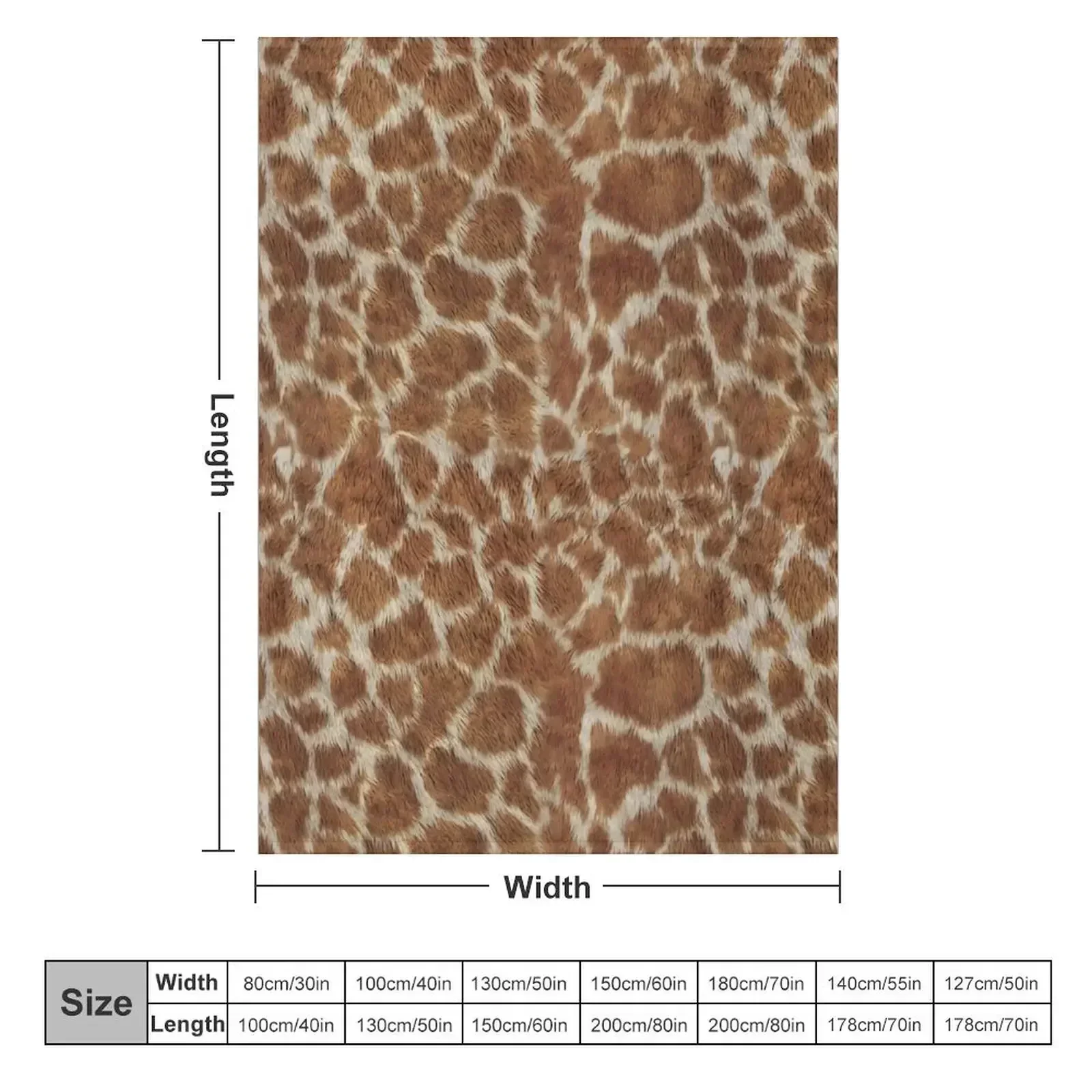 Giraffe Print Throw Blanket couch cozy soft plush fuzzy picnic outdoor blanket