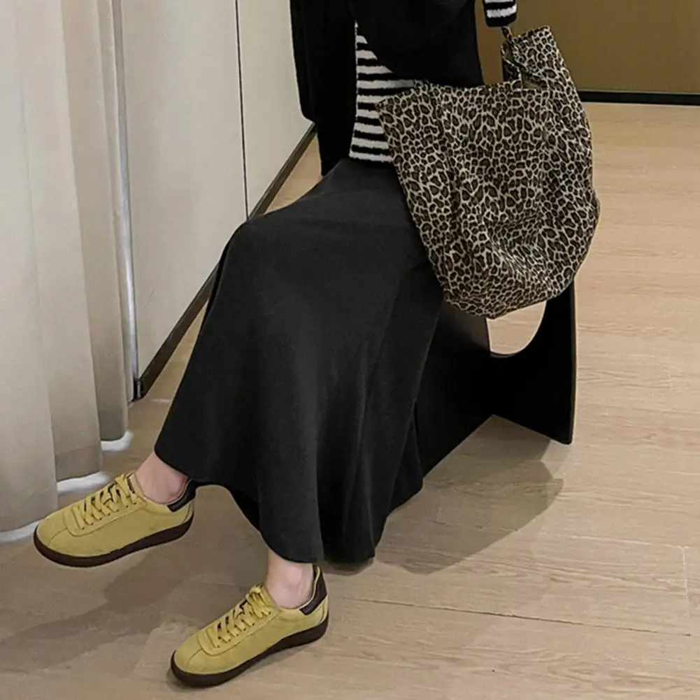 High Waist Maxi Skirt Flattering High-waisted Long Skirt Maxi Skirt High Waist Breathable Fabric Comfortable Hem for Women
