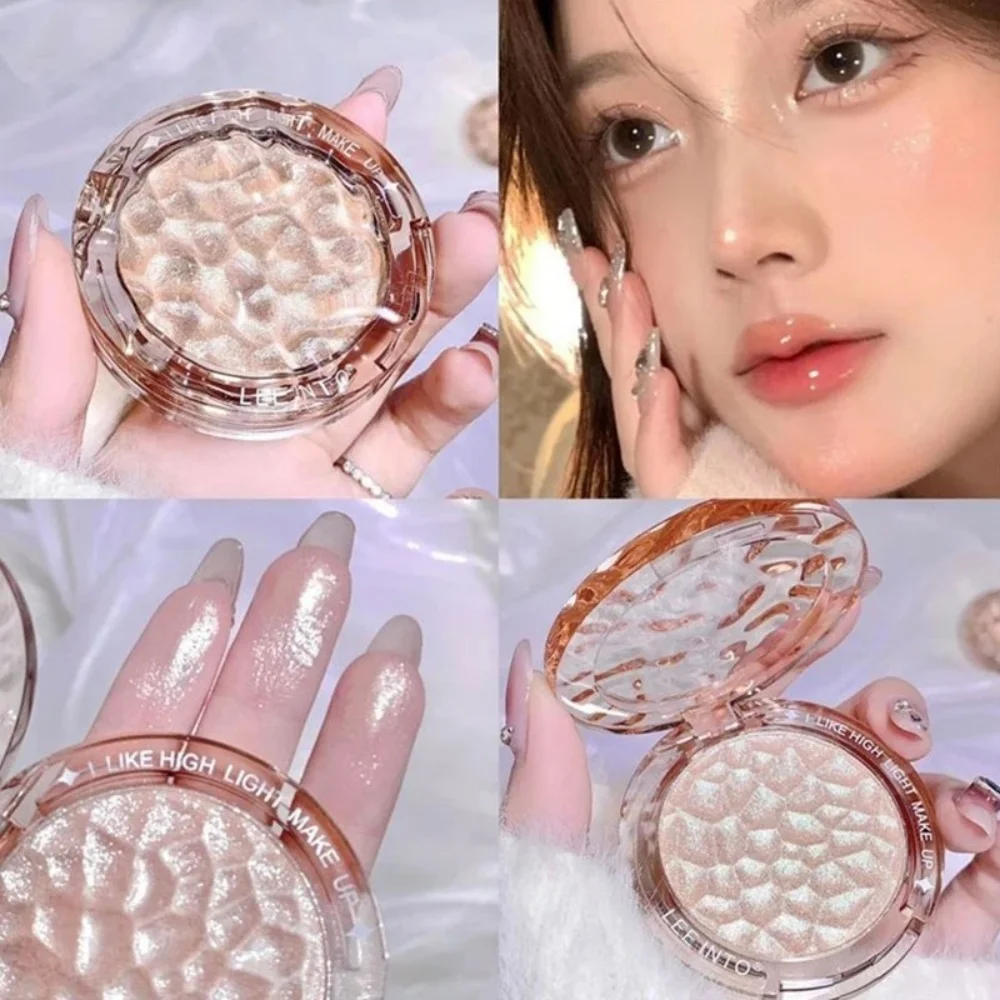 Girl Blush Powder High Gloss Powder Gloss Glitter Pearl Fine Flash Highlight Contour Palette Natural Gloss Contour Lasting Light