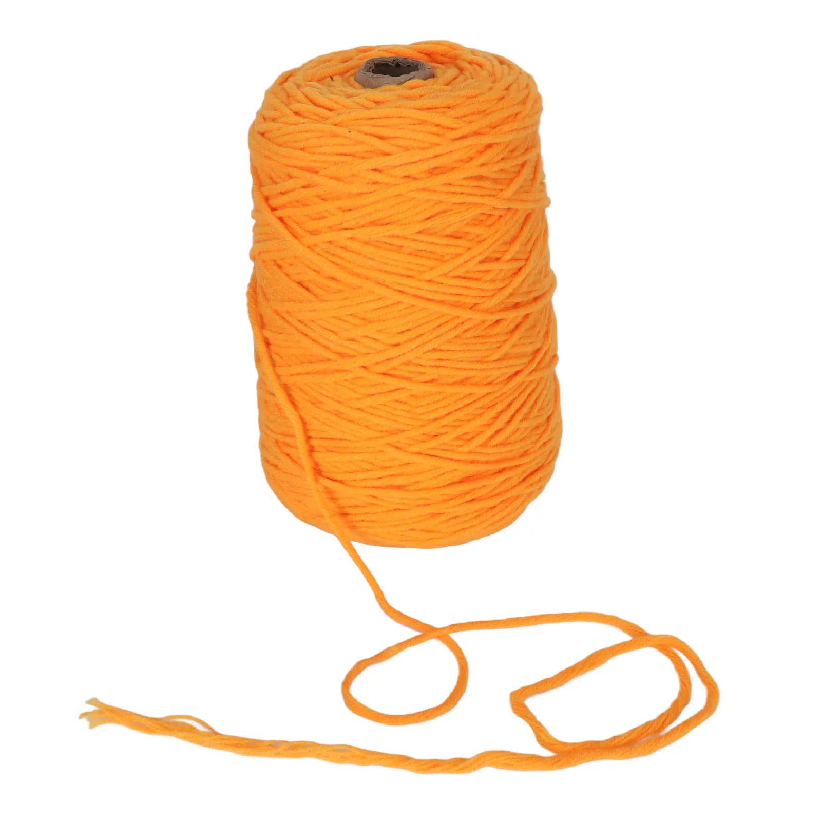 Carpet Knitting Yarn Bright Orange Comfortable Soft Shrink Resistant 437 Yards Long Tufting Yarn Cotton Polyester for Weaving