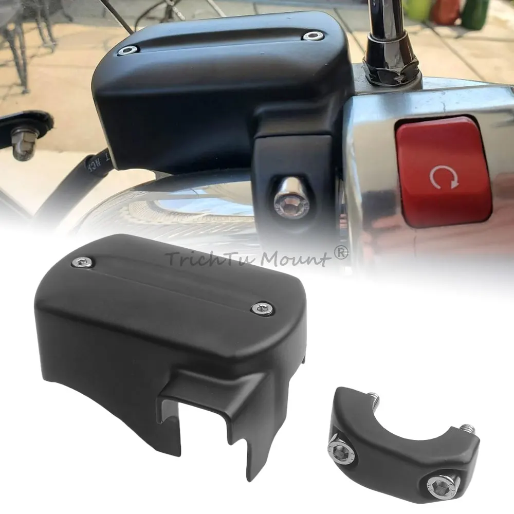 

Brake Master Cylinder Reservoir Cover With A Bag Of Screw For Installation Compatible With Yamaha V-Star 650 950 1100 1300
