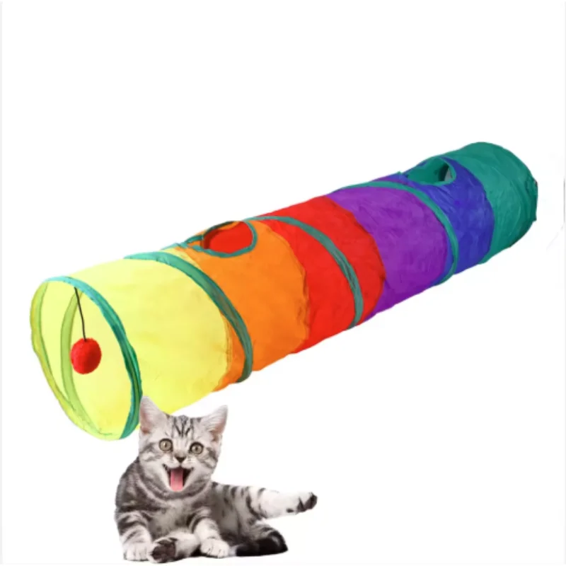 Katzentunnel, faltbares Katzenspielzeug, interaktives Spaßspielzeug für das Training von Kätzchen, Tunnel gegen Langeweile für Welpen, Kätzchen, Haustierbedarf, Katzenzubehör – Detail 9