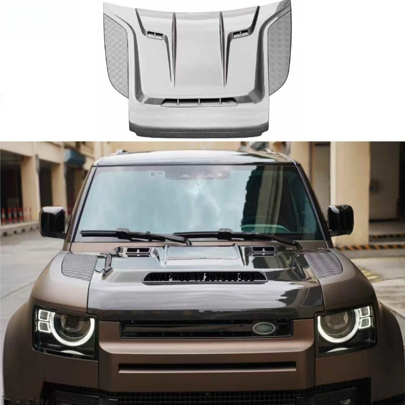 

2020+ Defender Rock Style Dry Carbon Fiber Hood Bonnet New Condition LD Rover for Defender