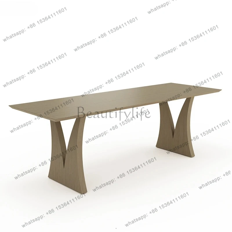 minimalist living room large long study desk light luxury modern reading study table workbench home decor
