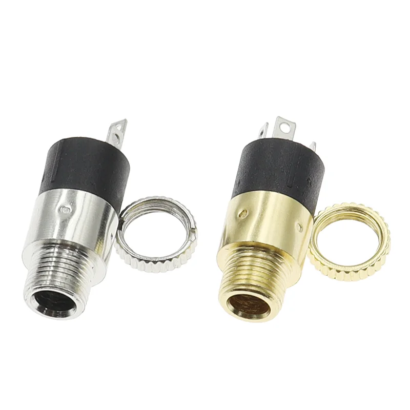 5PCS PJ-392 Headphone Jack 3.5MM Audio Jack Stereo Dual Channel 3-Pin Vertical Nickel-Plated Gold-Plated