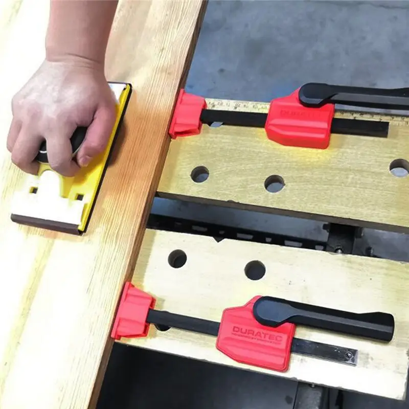 DT17 Wood Working Clamps Sets Horizontal Ergonomic Clamp Sets Efficient Woodworking Bar Clamps 20mm 2 Set Bench Auxiliary Holder