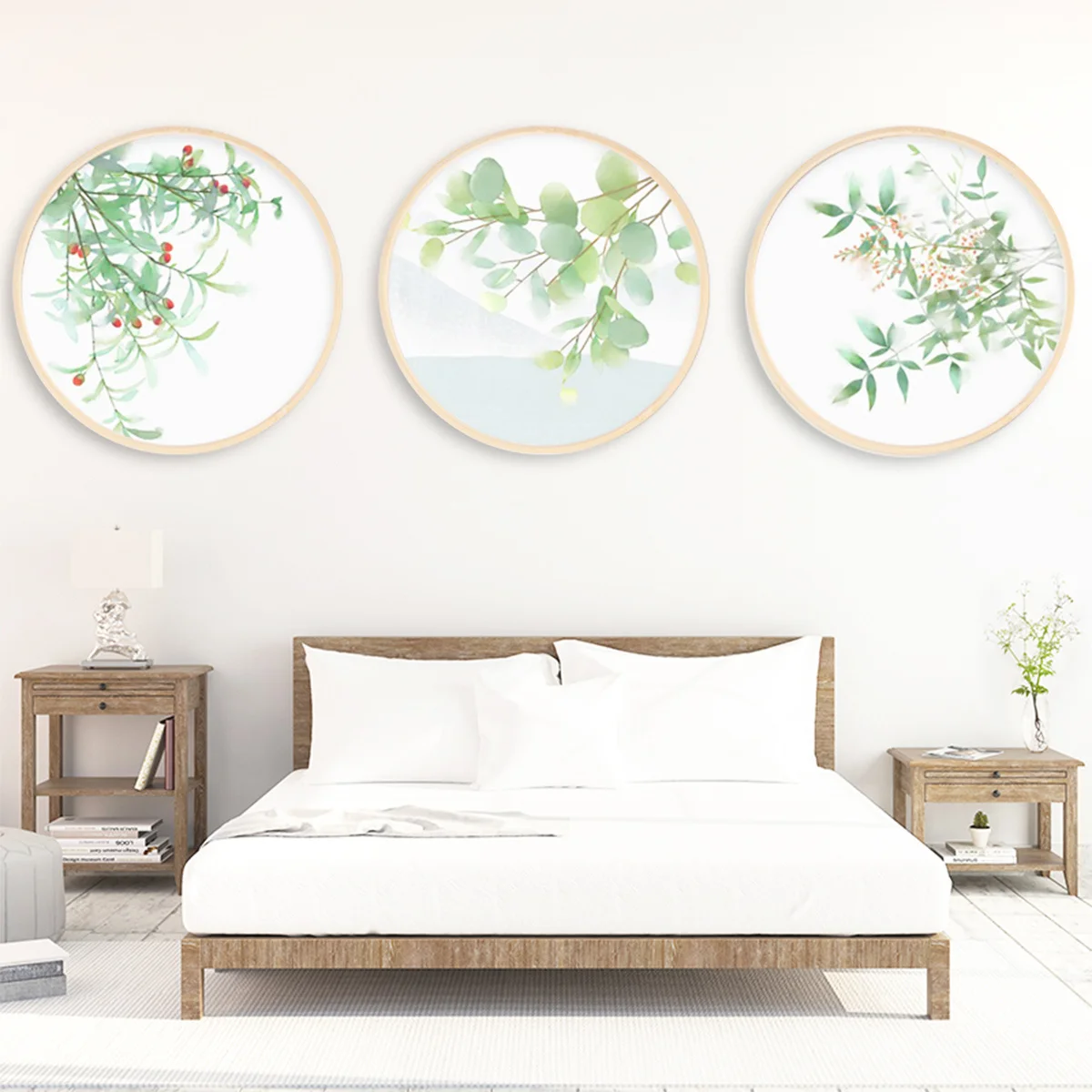 

2 pcs 19Cm Bamboo Ring Smooth Dreamcatcher Diy Craft Circle For Wind Chime Wreath Mandala Frame Accessory Home