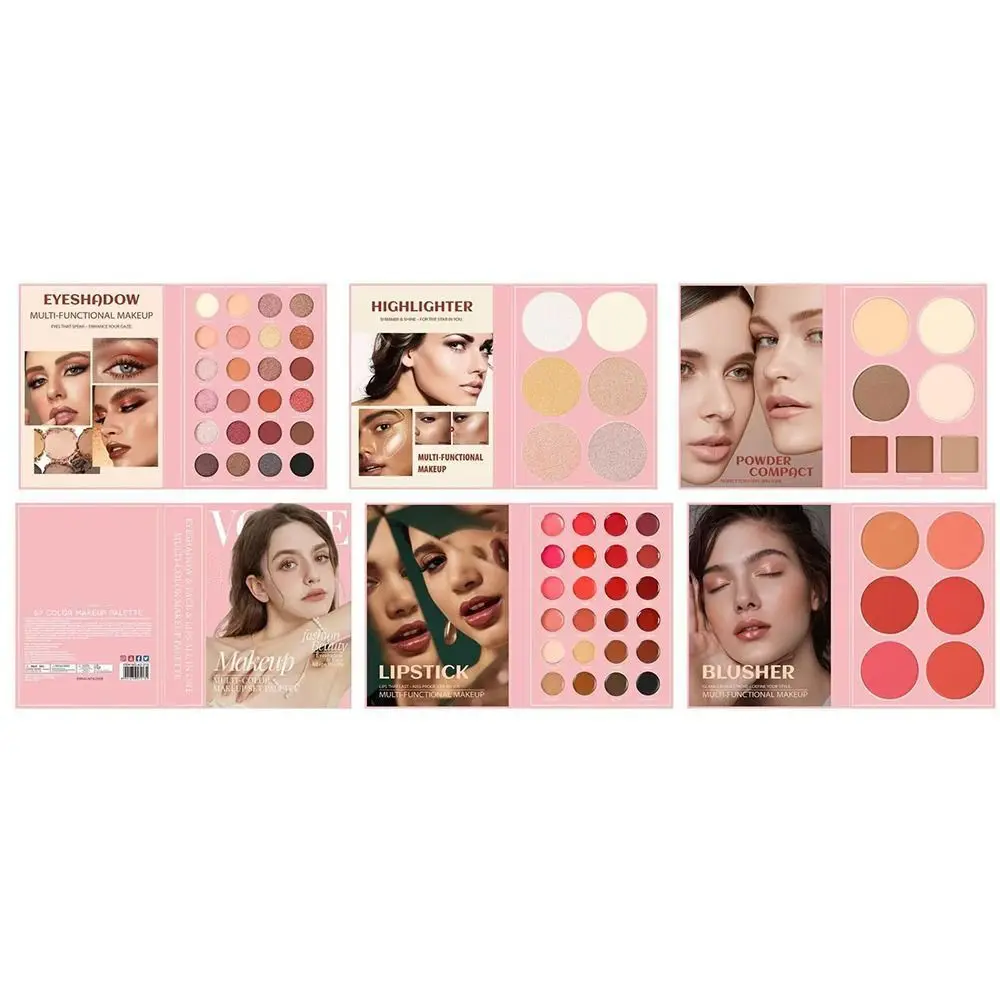 Nouveau 67 couleurs mat miroitant fard à paupières surligneur multi-fonctionnel maquillage Palette livre longue durée fard à paupières Palette