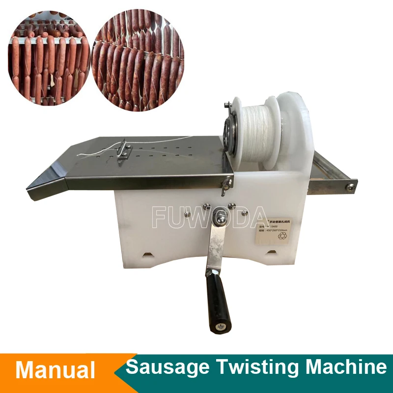 Tabletop Portable Handcrank Manual Sausage Twisting Machine Sausage Knotting Tying Binding Linker Machine