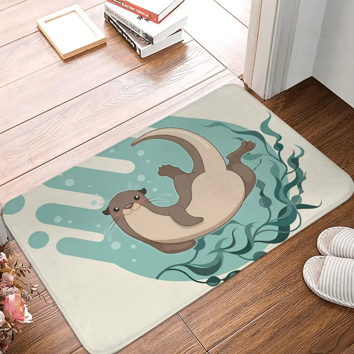 Non-slip Doormat Cute Otter Carpet Bath Bedroom Mat Prayer Flannel Decor