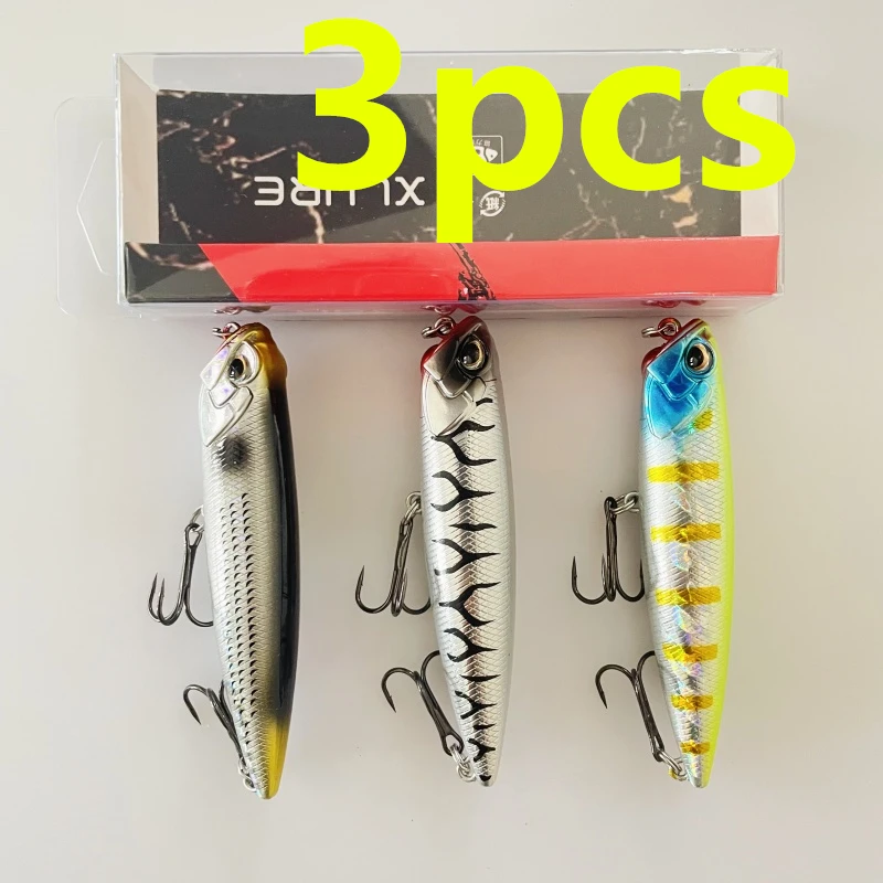 LURETV اليابان DUO نفس النمط إغراء قلم رصاص عائم 85F سطح الماء كائن صغير طعم مزيف 3 قطعة