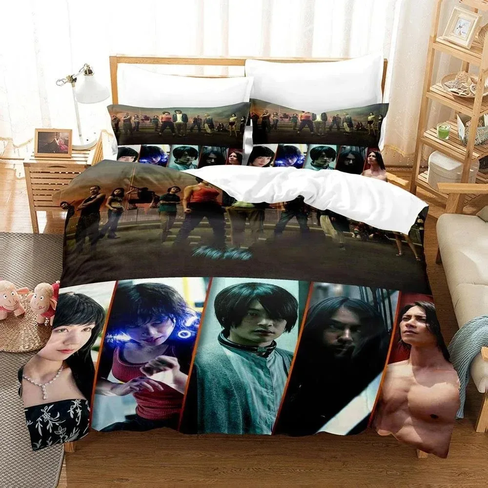 

3D Alice In Borderland Season 2 Bedding Set Duvet Cover For Boys Bedroom Single Double Full Queen King Size