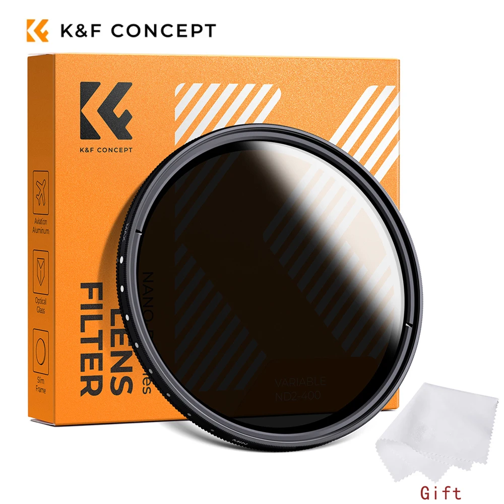 K&F Concept ND2-ND400 Переменный ND-фильтр 37/40
