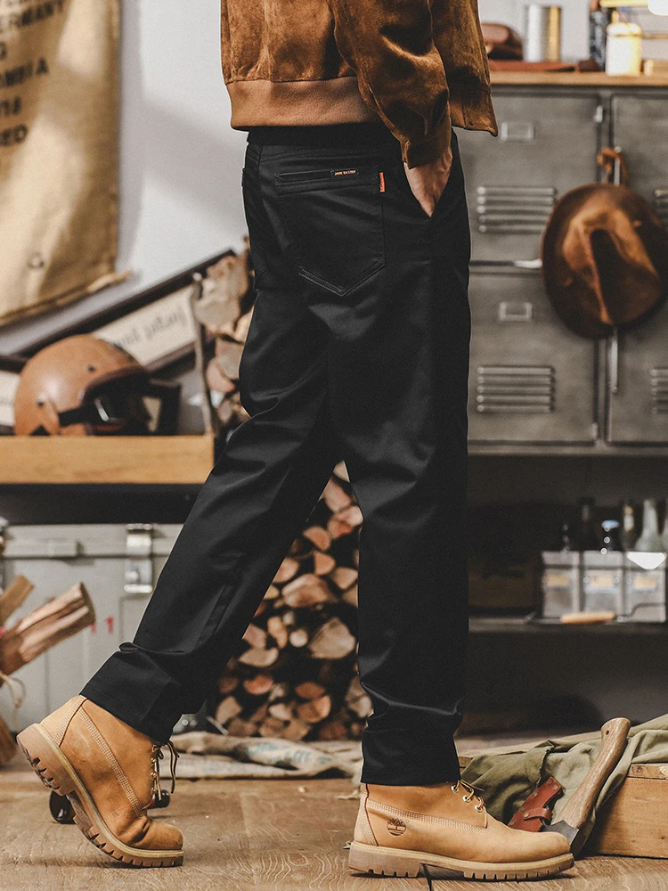 

American Retro Bla Casual Pants Men's Autumn New Simple Straight Tube Pants High Sense Men's Casual Pants Loose Fit Straigh...