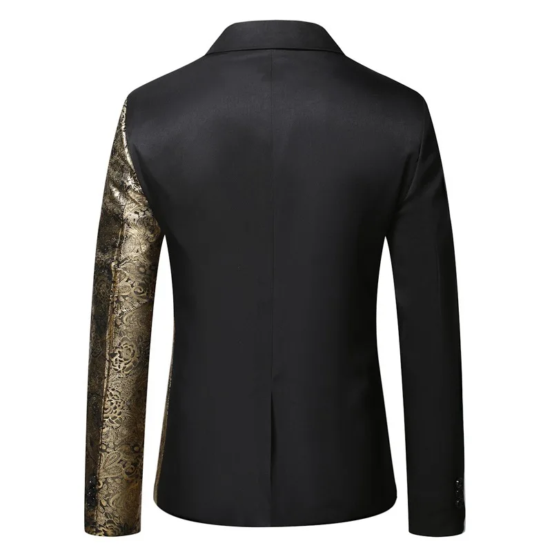 Men's Embossed Casual Suit Jacket for Autumn and Winter, with A Unique Two Tone Design in European Sizes, Exuding Infinite Charm