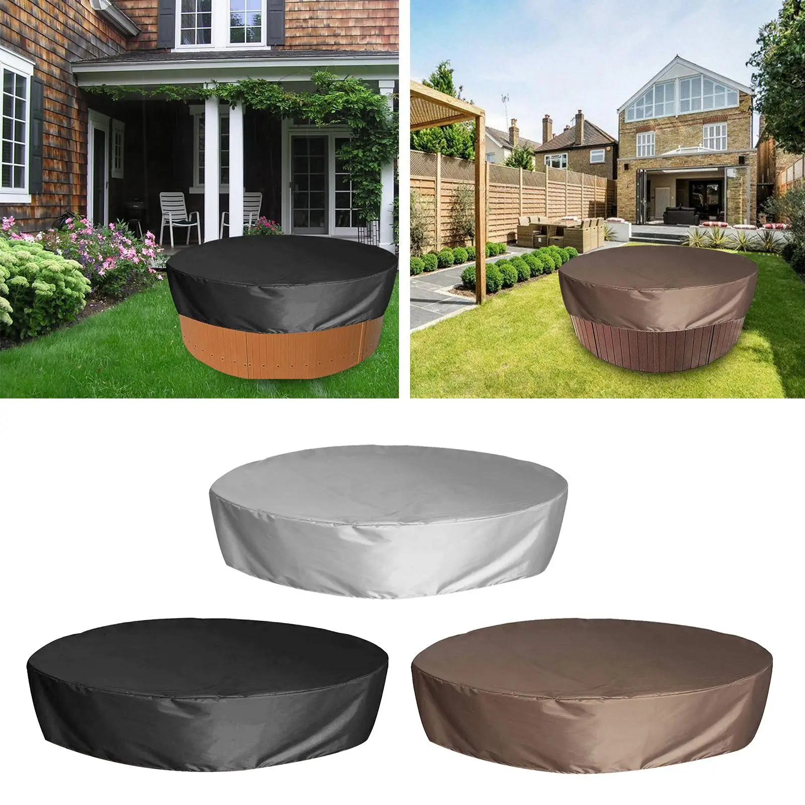 Round Above Ground Pool Cover for Garden SPA Above Ground Pool Dust Cover