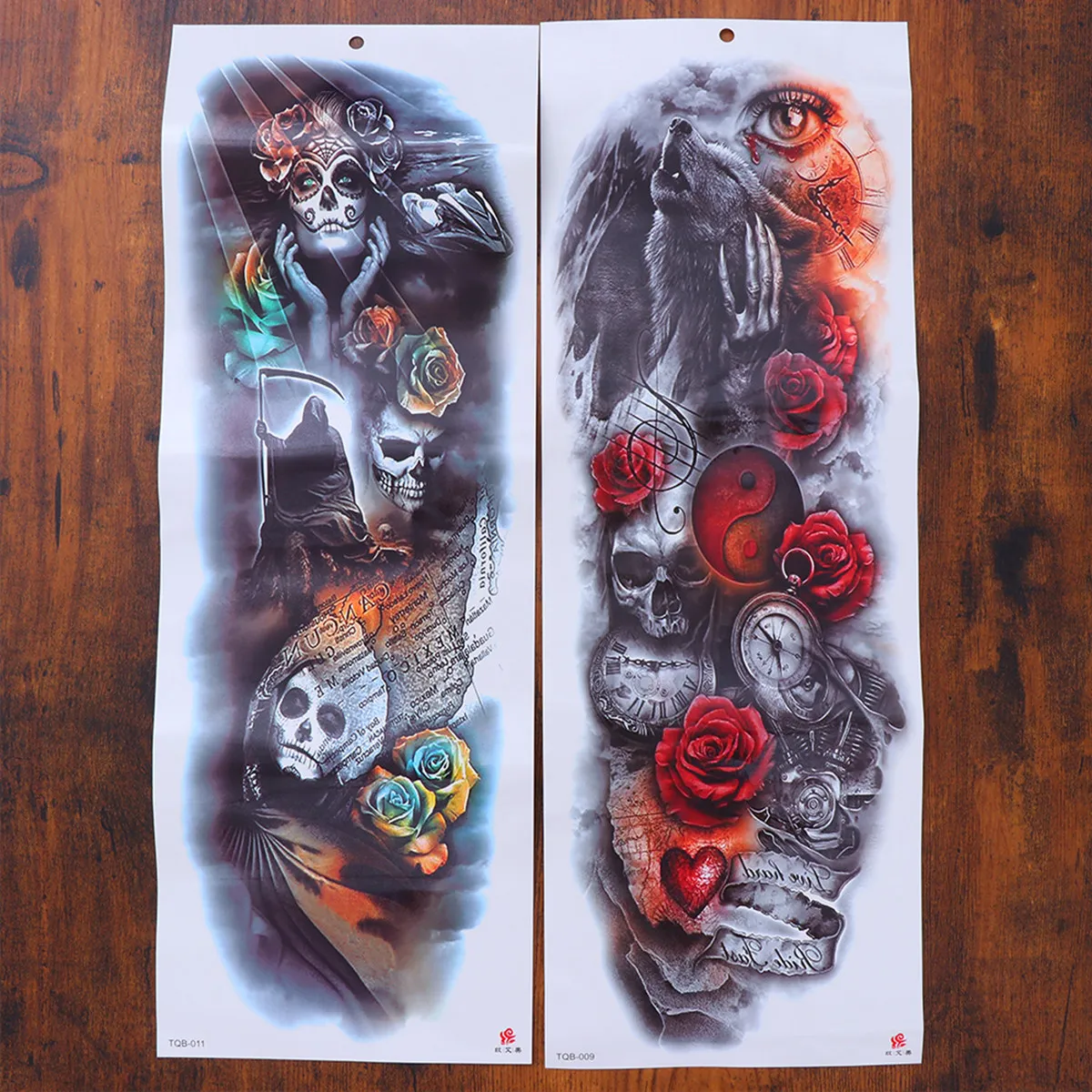 

4 Pcs Tattoo Stickers for Women Body Adult Waterproof Arm Decoration Decal Full Art Temporary Decals