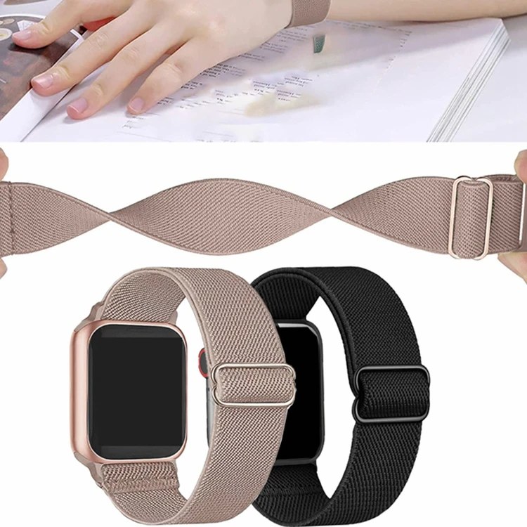 4 pack Elastic Loop for Apple Watch Band 45mm 44mm 42mm 49mm 38mm 40mm 41mm Stretchy Wristband for Woman Man Iwatch Ultra S9 876