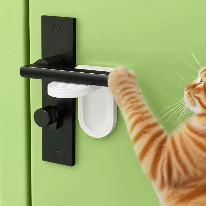 

Универсальный дверной рычажный замок Eary, детский антиоткрытый замок для детского домашнего животного, самоклеящийся дверной замок, защитная защелка