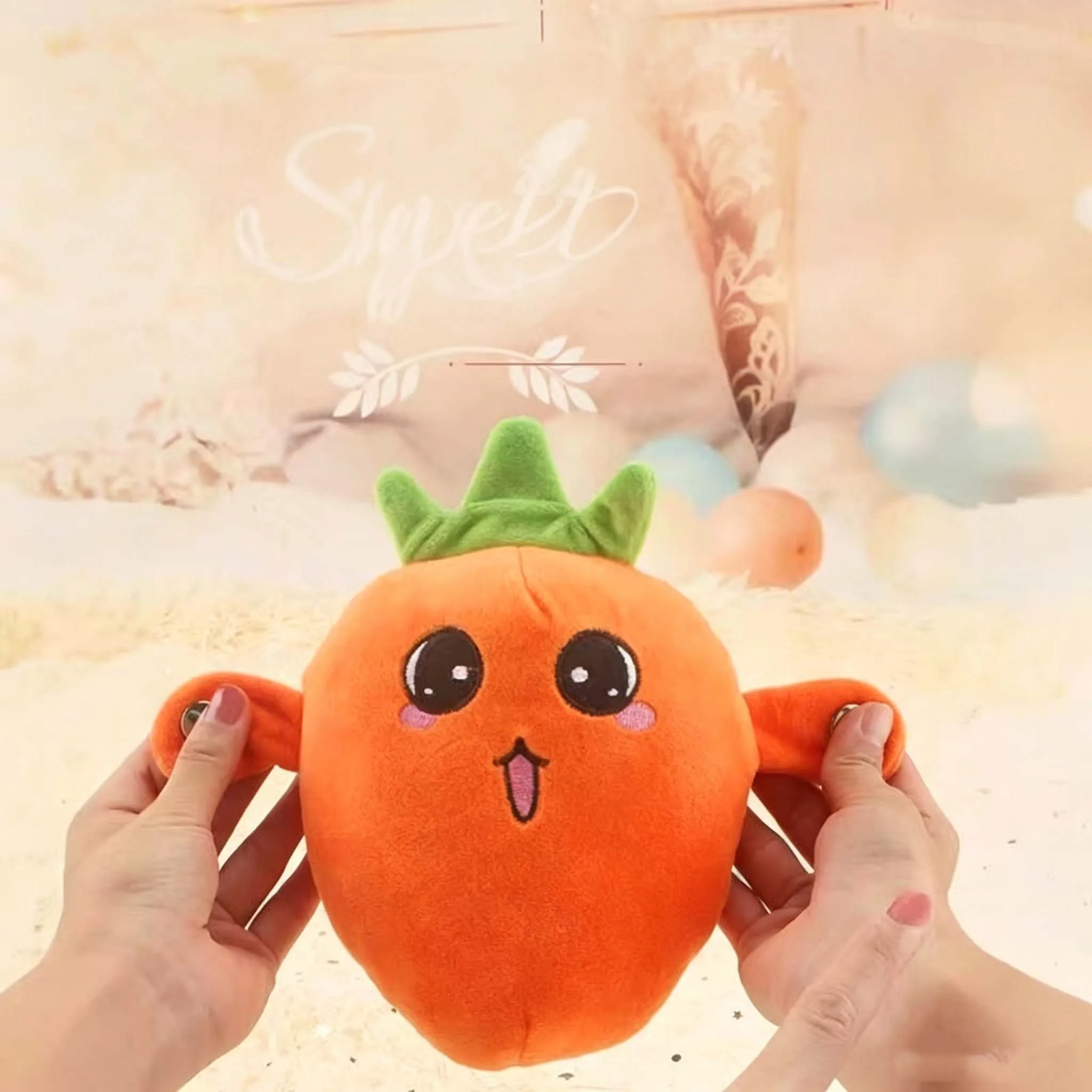 Interactive Musical Toy Sensing Beat Plush Toys Fruit Musical Dooll Pear Fruit Sensing Beat Piano Orange Plush Toy