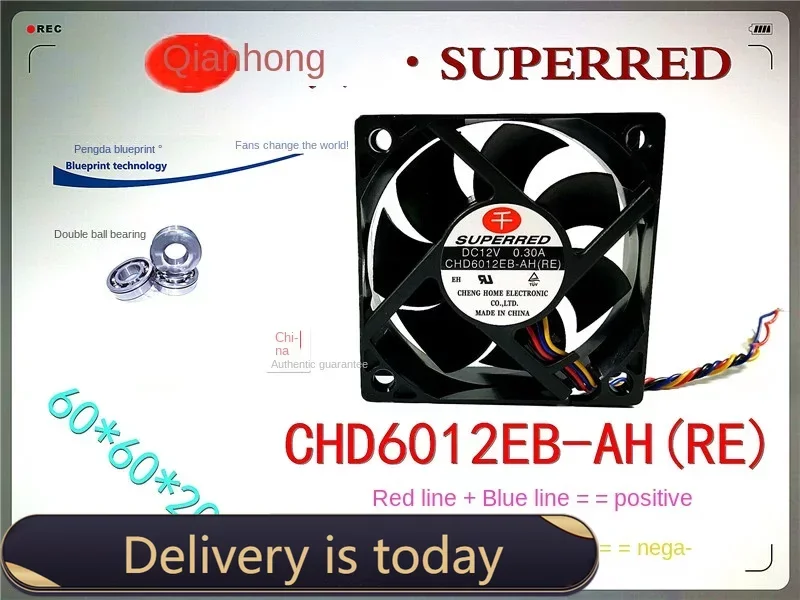 

60*60*20MM New Superred Superred Chd6012eb-Ah 6020 6cm 12V Double Ball Bearing Cooling Fan