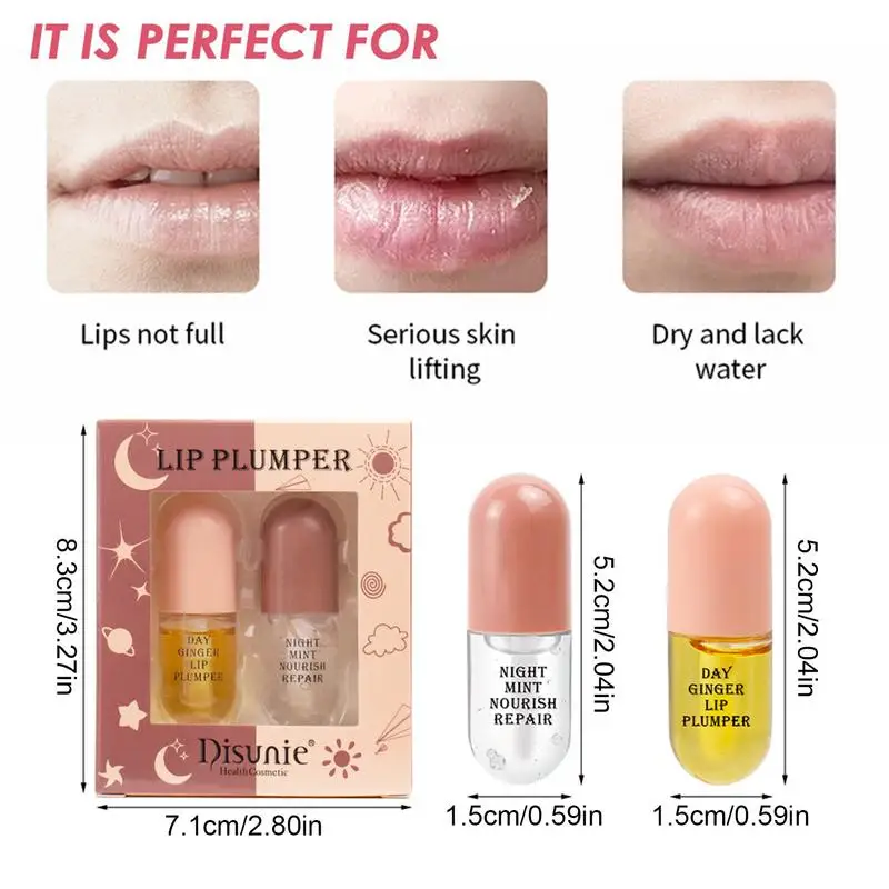 Lip Plumping Oil Lip Plumper With Ginger Mint Extracts And Vitamin E Lip Care Serums For Hydrating Plump Reduce Fine Lines