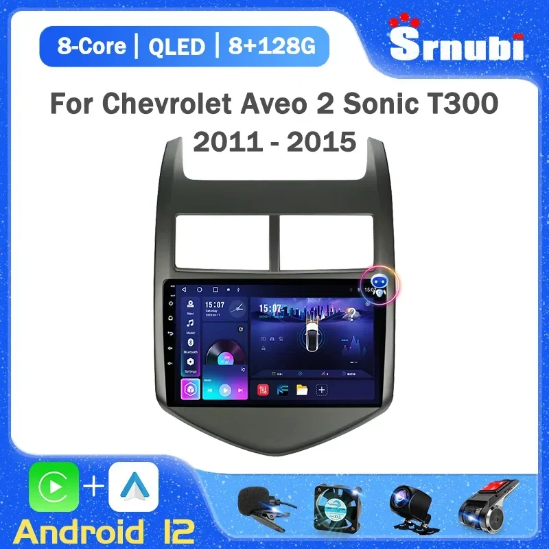 

2Din Android 12.0 Car Radio for Chevrolet Aveo 2 Sonic T300 2011 2012 2013 2014 2015 Multimedia Naviagtion GPS Carplay Head Unit