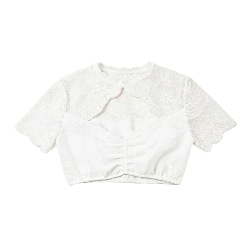 CORB Kids Shirt Breathable Fabric For School Daily Wear 4 Sizes Optional White Blouse